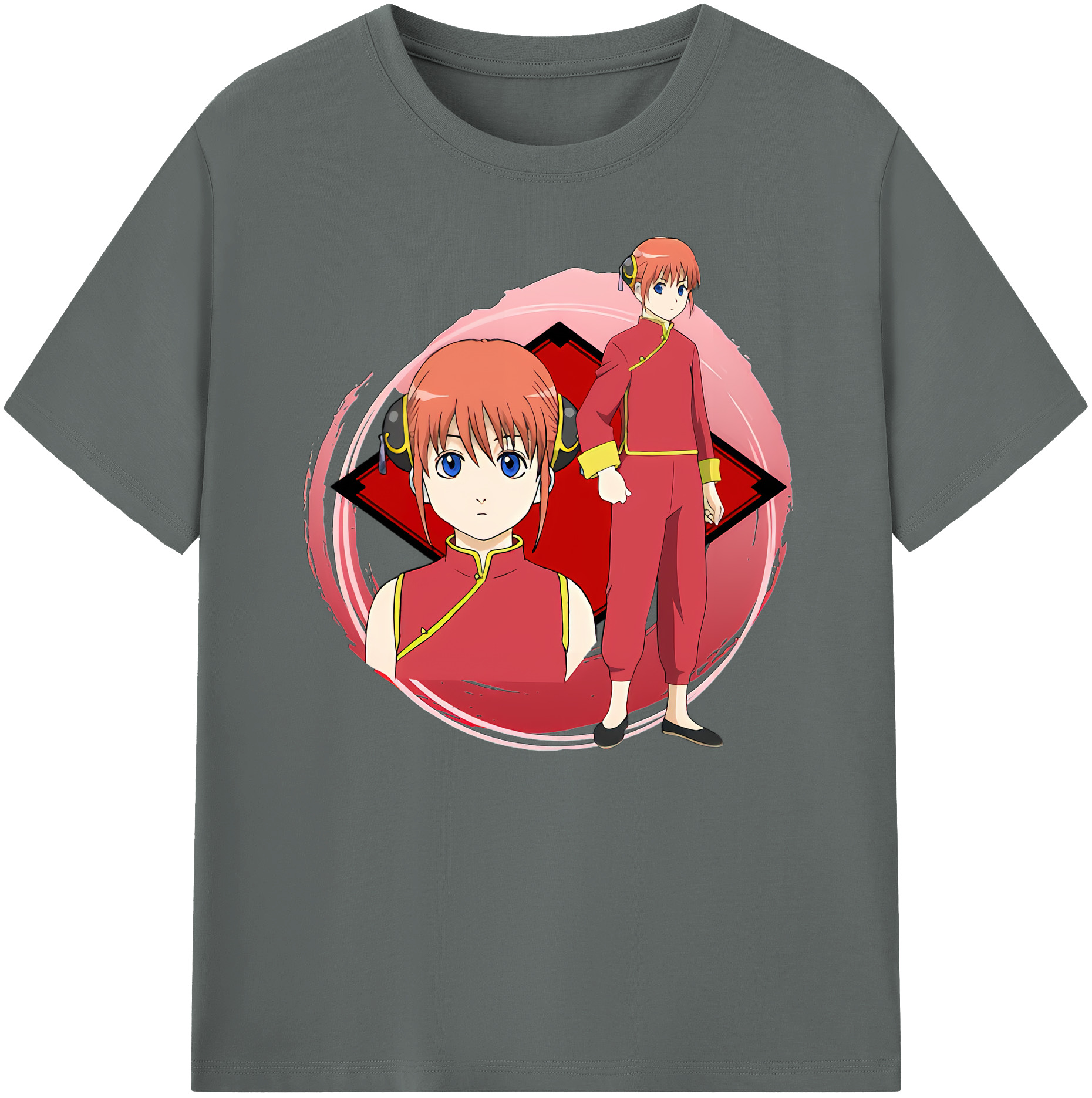 （画像用） ぎんたま 坂田銀時（さかたぎんとき） 神楽 志村新八（しむら しんぱち） GINTAMA Sakata Gintoki Kagura Shimura Shinpachi 綿100％ メンズ半袖Tシャツ｜肌触りやわらか＆通気性